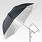 E5 Parasol srebrny 110 cm poszycie czarne