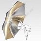 E6 Parasol srebrno-złoty 110 cm poszycie czarne